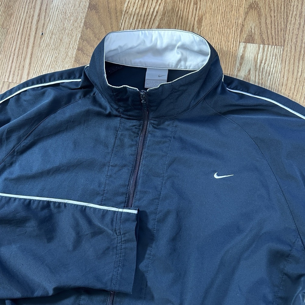 Nike Y2K Vintage Track Jacket Kids XL Navy Blue Full Zip Retro Athletic